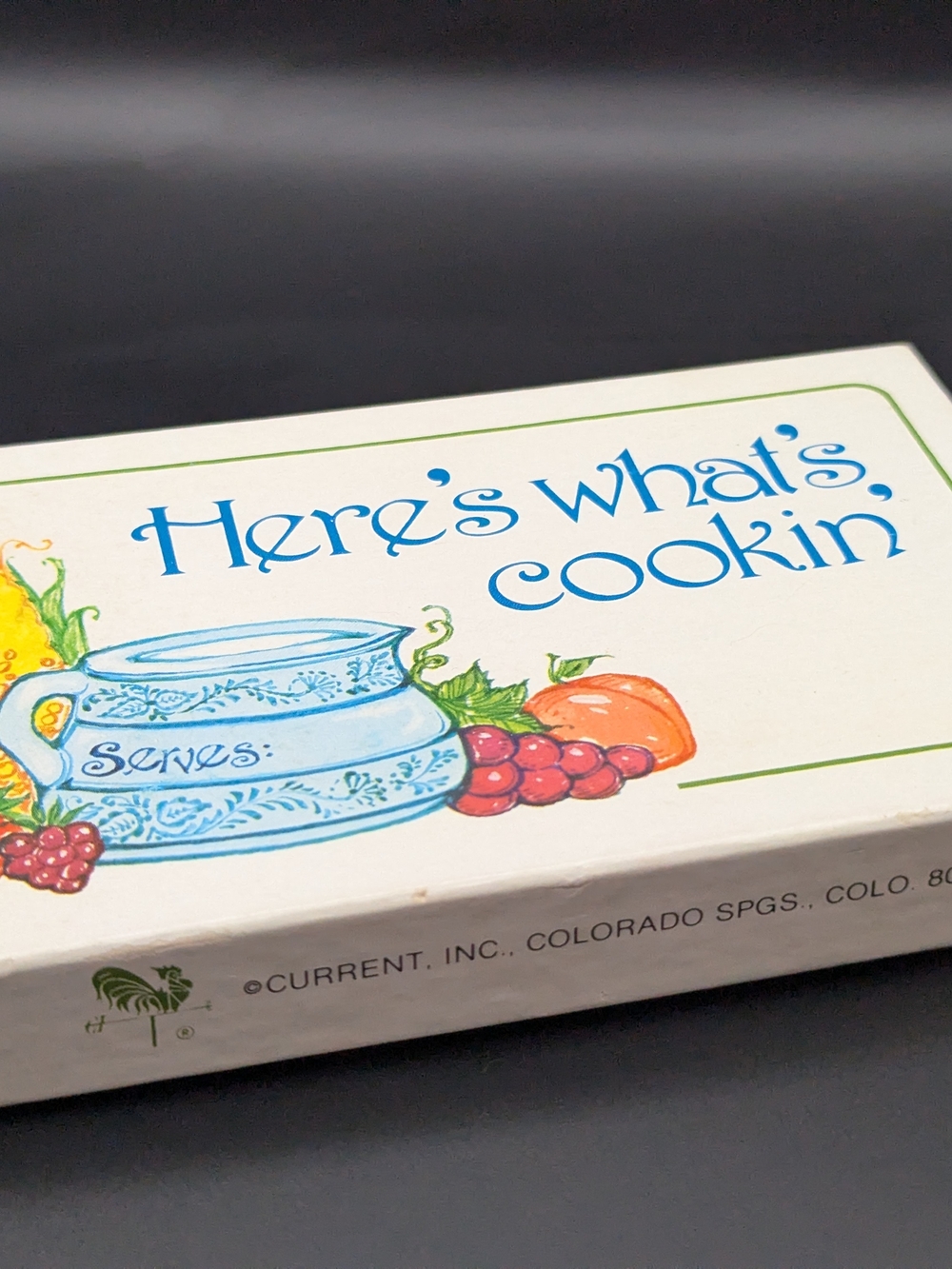 MCM "Here's What's Cookin'" Recipe Cards Blue & Green Accents